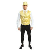 Gilet à sequins argent ou or, adulte — vue 2