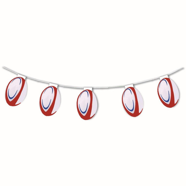 Guirlande de 10 ballons de rugby, 5 m