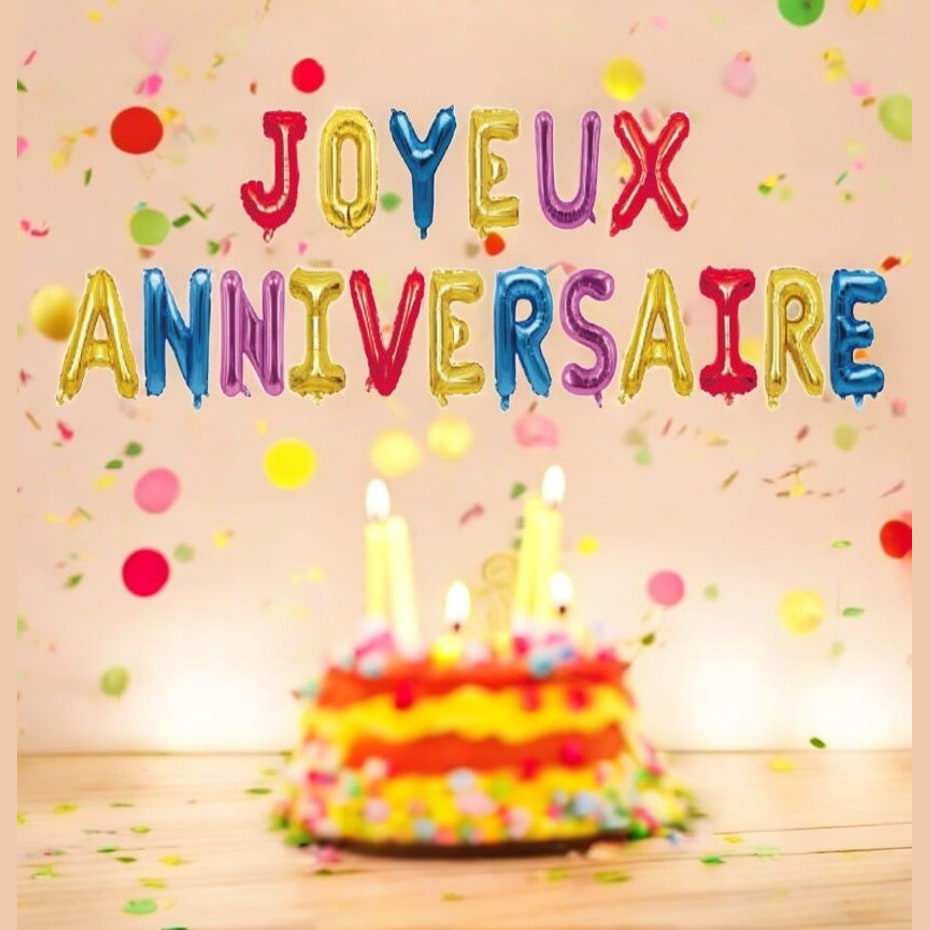 Guirlande de ballons Joyeux anniversaire multicolore — vue 3