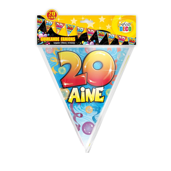 Guirlande fanions 20 ans
