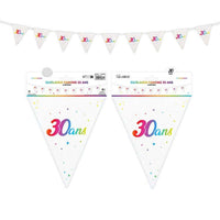 Guirlande fanions anniversaire multicolore, 6 m — vue 3