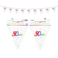 Guirlande fanions anniversaire multicolore, 6 m — vue 4