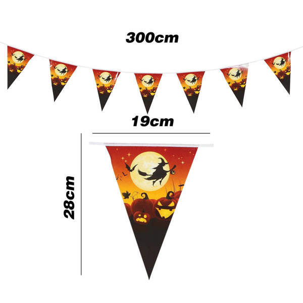 Guirlande de fanions sorcière, 3 m