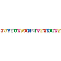 Guirlande lettres Joyeux anniversaire, 2,2 m — vue 2
