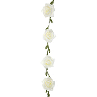 Guirlande de roses, blanc ou rose, 120 cm