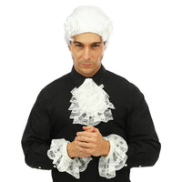 Jabot et manchettes en dentelle