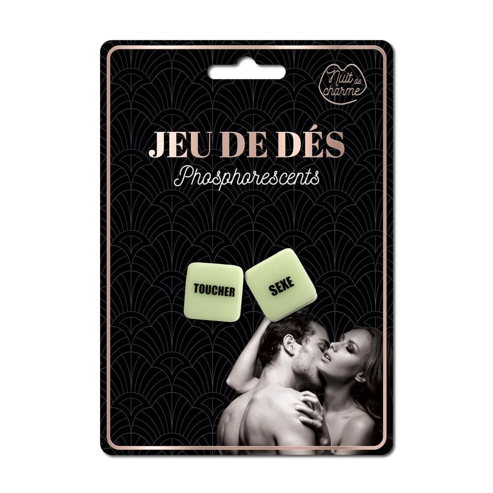 Jeu de dés coquins phosphorescents