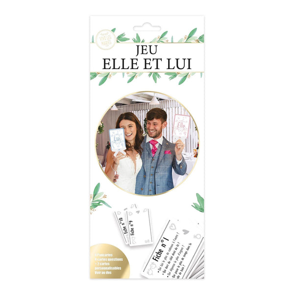 Jeu « Elle et lui » avec pancartes