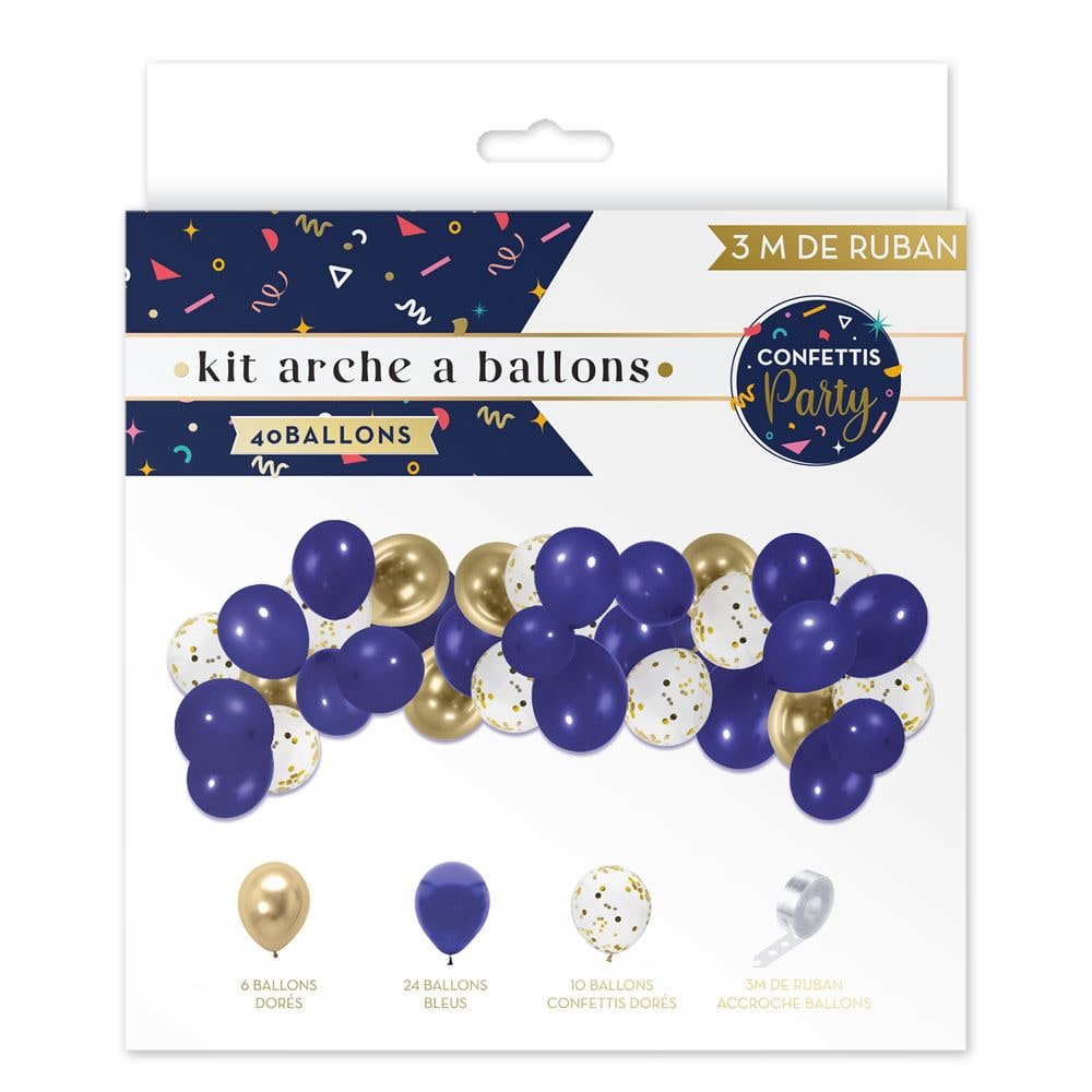 Kit arche de 40 ballons, 5 ambiances