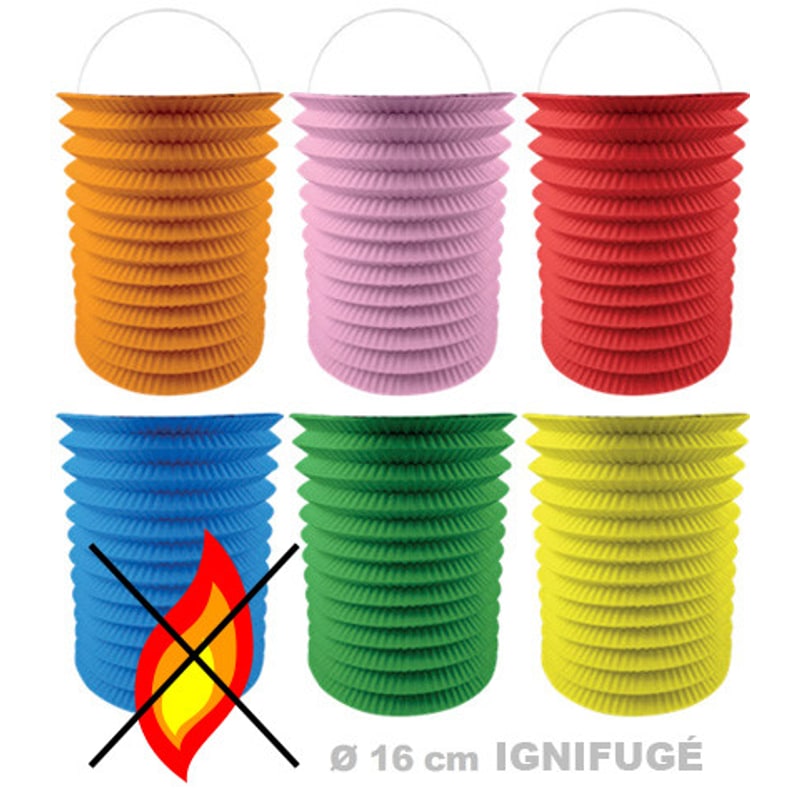 Lampion cylindrique ignifugé, 16 cm — vue 3