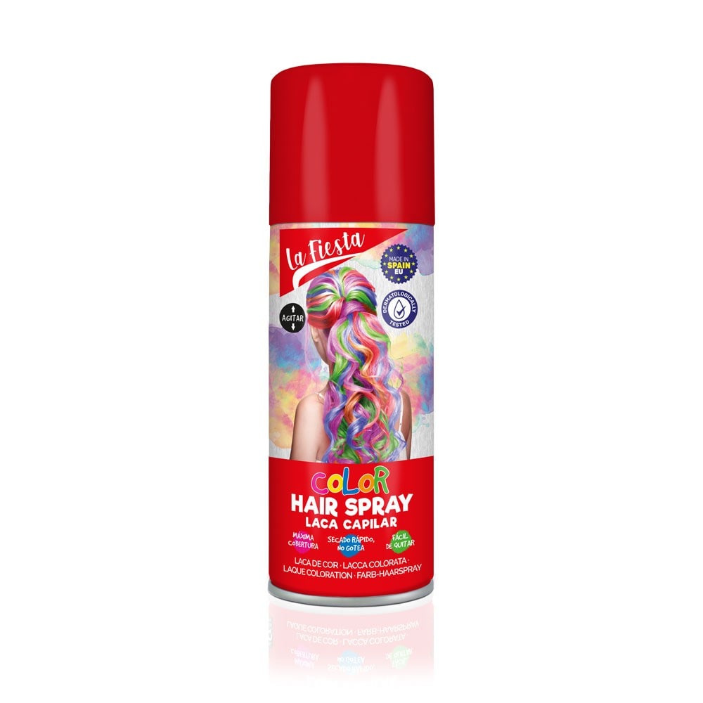 Laque pour cheveux colorée, 125 ml — Rouge