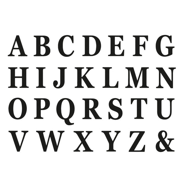 Lettres adhésives en carton noir 13,5 cm, set de 48