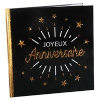 Livre d'or Joyeux anniversaire, noir et or ou rose gold