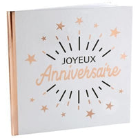 Livre d'or Joyeux anniversaire, noir et or ou rose gold — vue 2