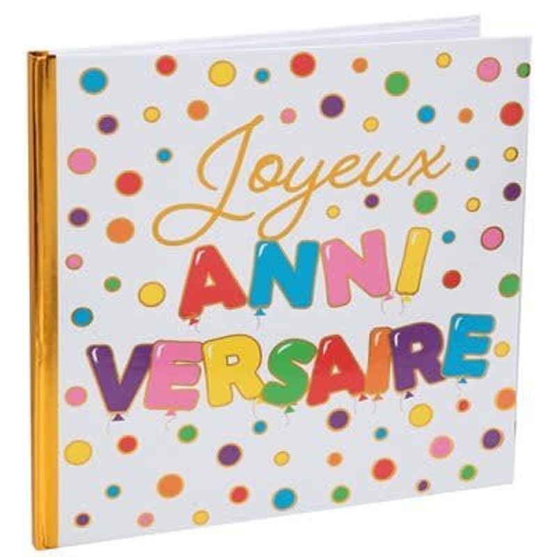 Livre d'or Joyeux anniversaire à pois