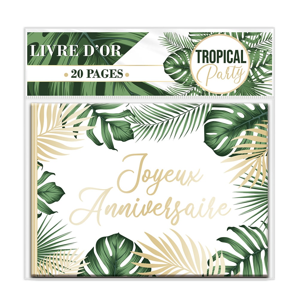 Livre d'or Joyeux anniversaire tropical