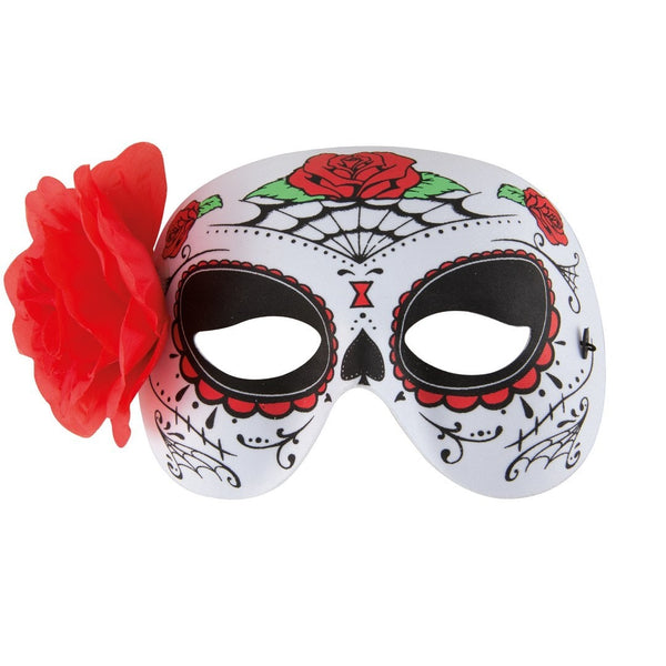 Loup jour des morts, blanc et rouge