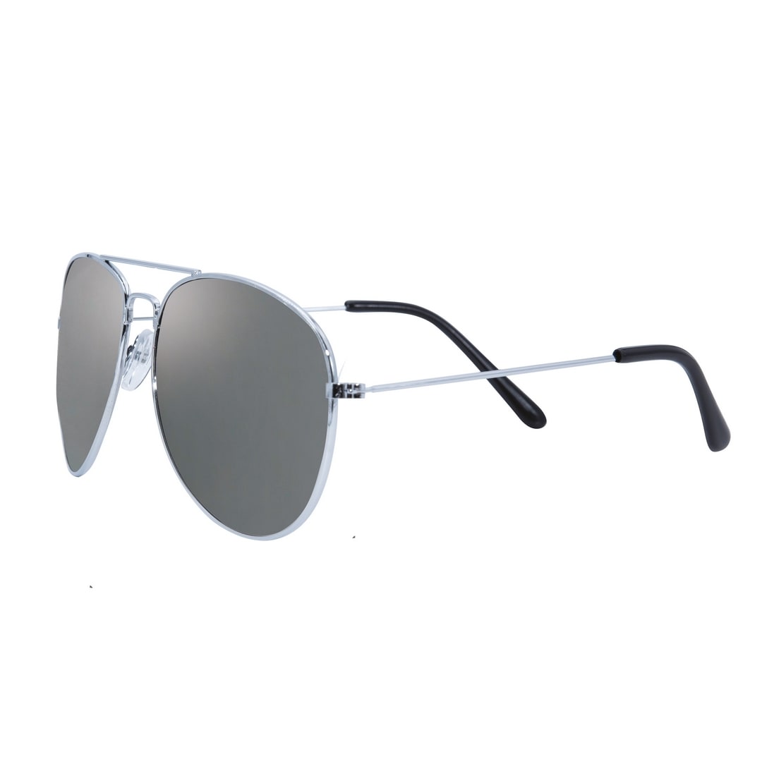 Lunettes aviateur miroir grises — vue 3
