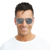 Lunettes aviateur miroir grises — vue 4