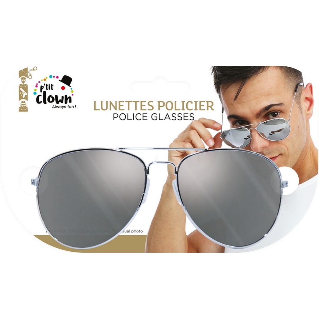 Lunettes aviateur miroir grises — vue 5