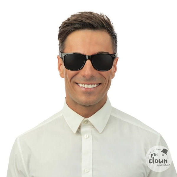 Lunettes Blues Brothers, noires ou vert fluo