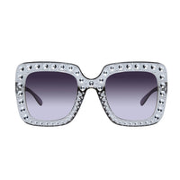Lunettes disco carrées argent