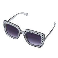 Lunettes disco carrées argent — vue 2