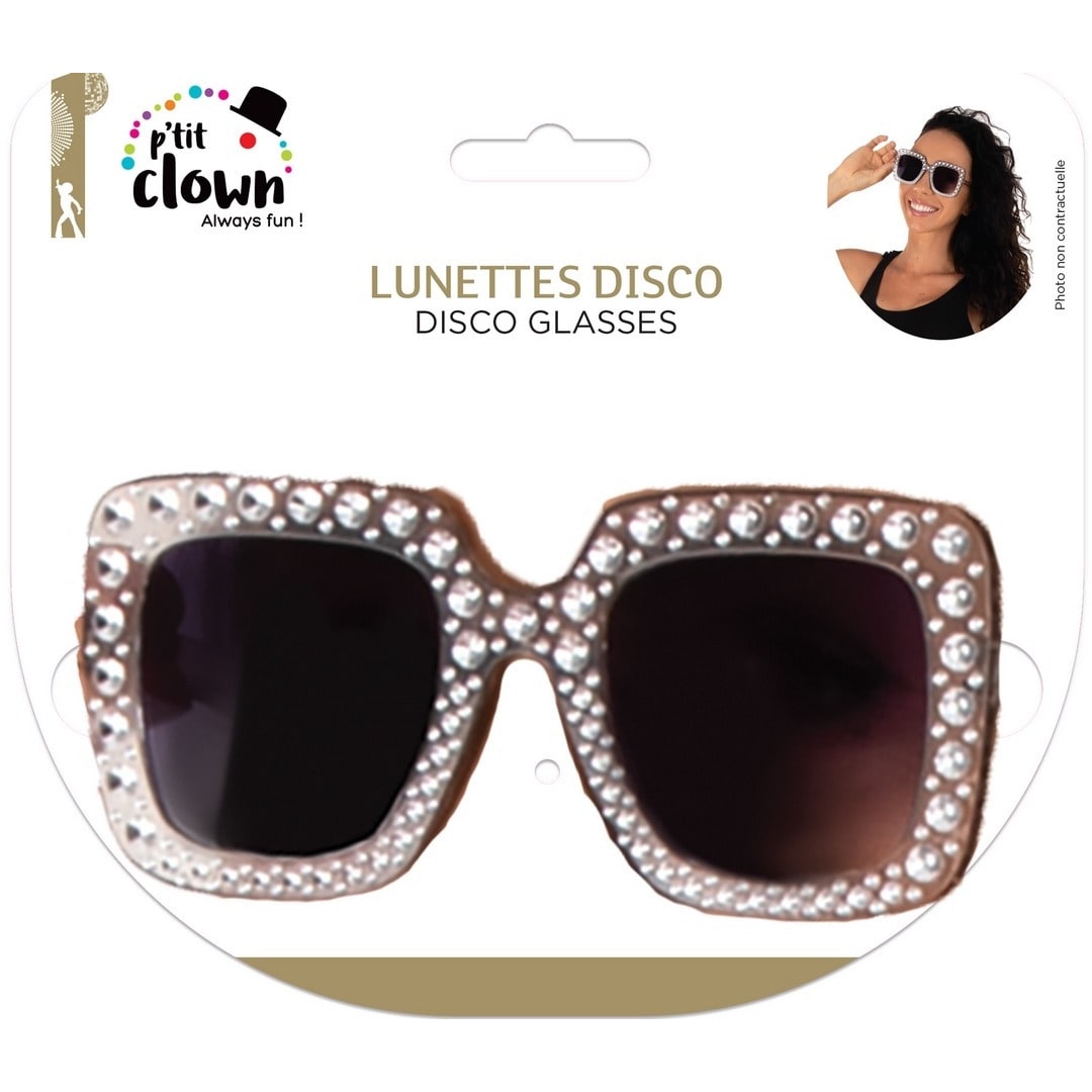 Lunettes disco carrées argent — vue 5