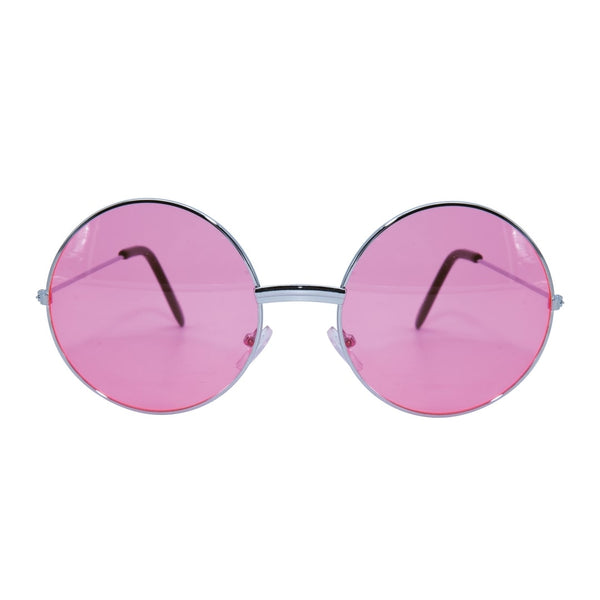 Lunettes hippie géantes roses, grand modèle