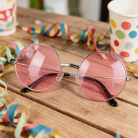Lunettes hippie géantes roses, grand modèle