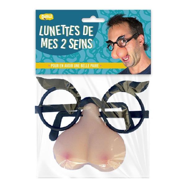 Lunettes humoristiques pour adultes, 2 modèles