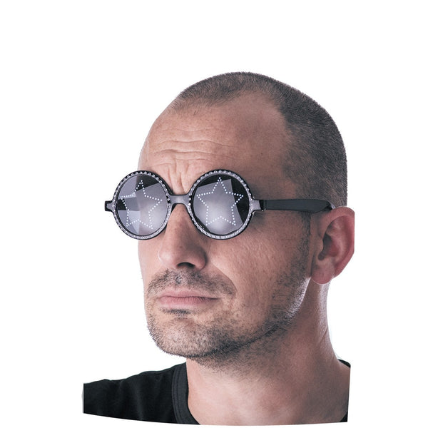 Lunettes de star à étoiles et strass