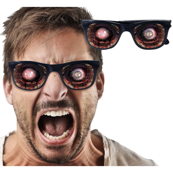 Lunettes zombie aux yeux sanglants