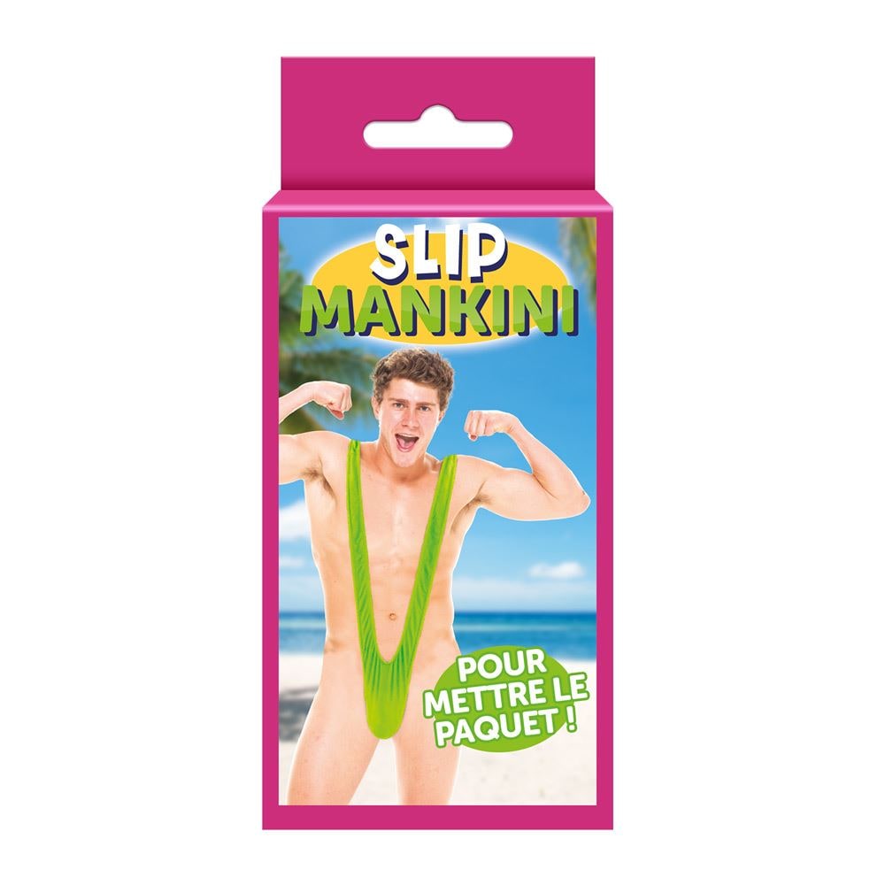 Maillot mankini vert humoristique