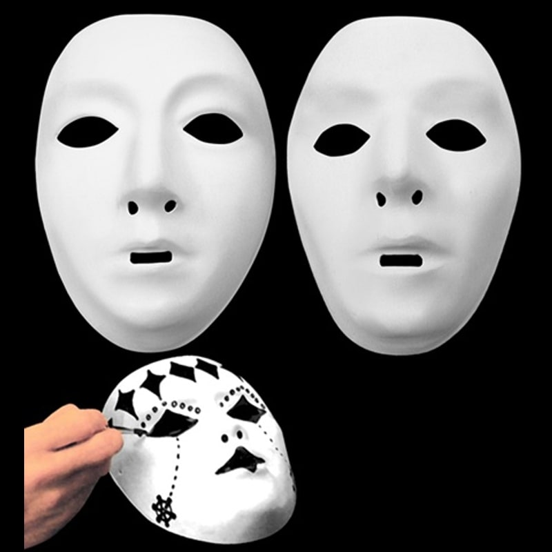 Masque blanc à peindre