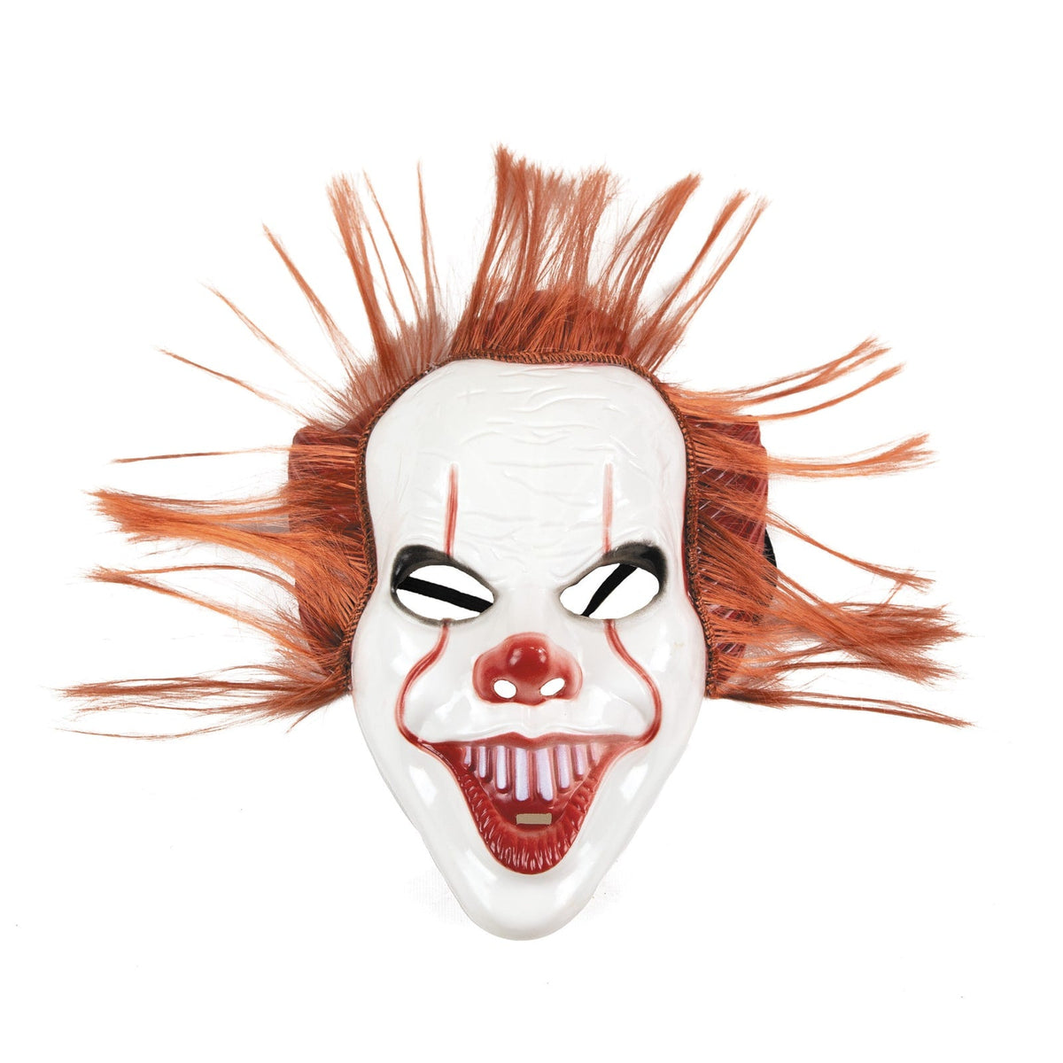 Masque de clown maléfique à cheveux roux