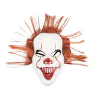 Masque de clown maléfique à cheveux roux