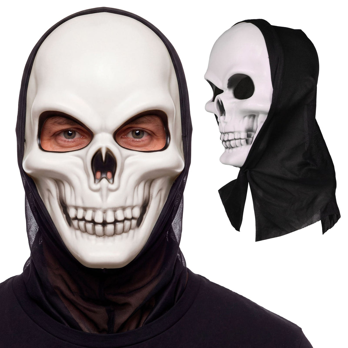 Masque de crâne avec cagoule