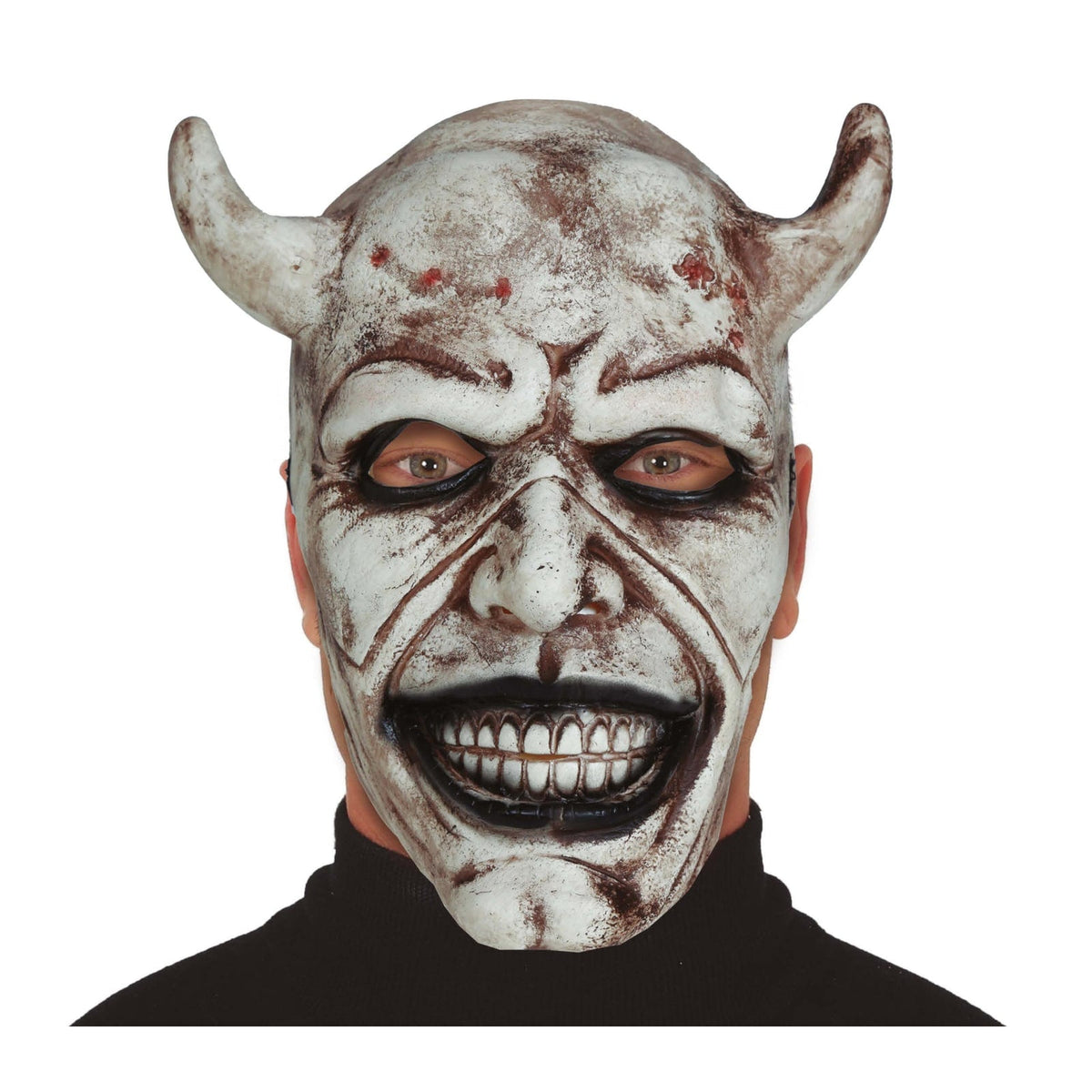 Masque de démon blanc en latex
