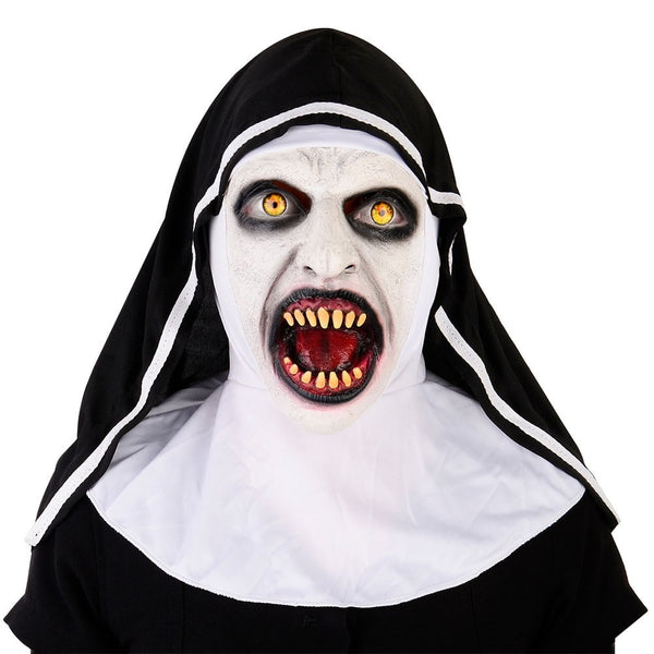 Masque latex de nonne démoniaque