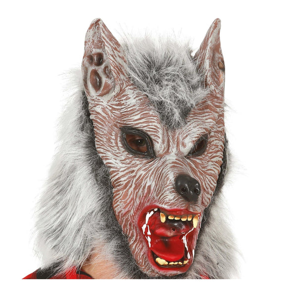 Masque de loup-garou avec poils