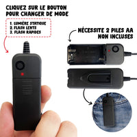 Masque lumineux LED de marionnette inquiétante — vue 3