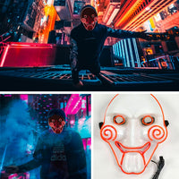Masque lumineux LED de marionnette inquiétante — vue 4