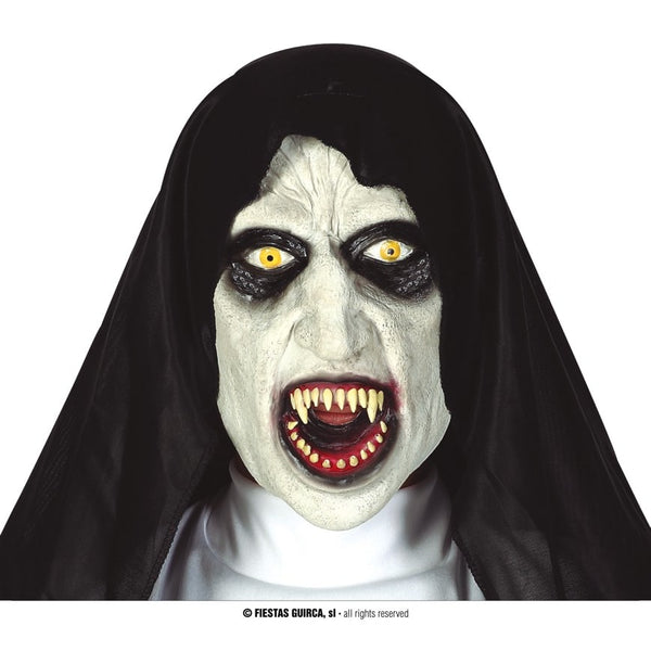 Masque de nonne démoniaque en latex