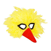 Masque d'oiseau à plumes, jaune ou noir