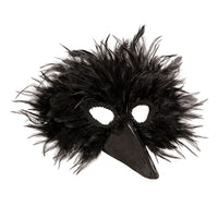 Masque d'oiseau à plumes, jaune ou noir — vue 2