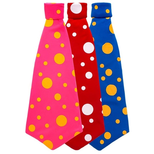 Maxi cravate de clown à pois
