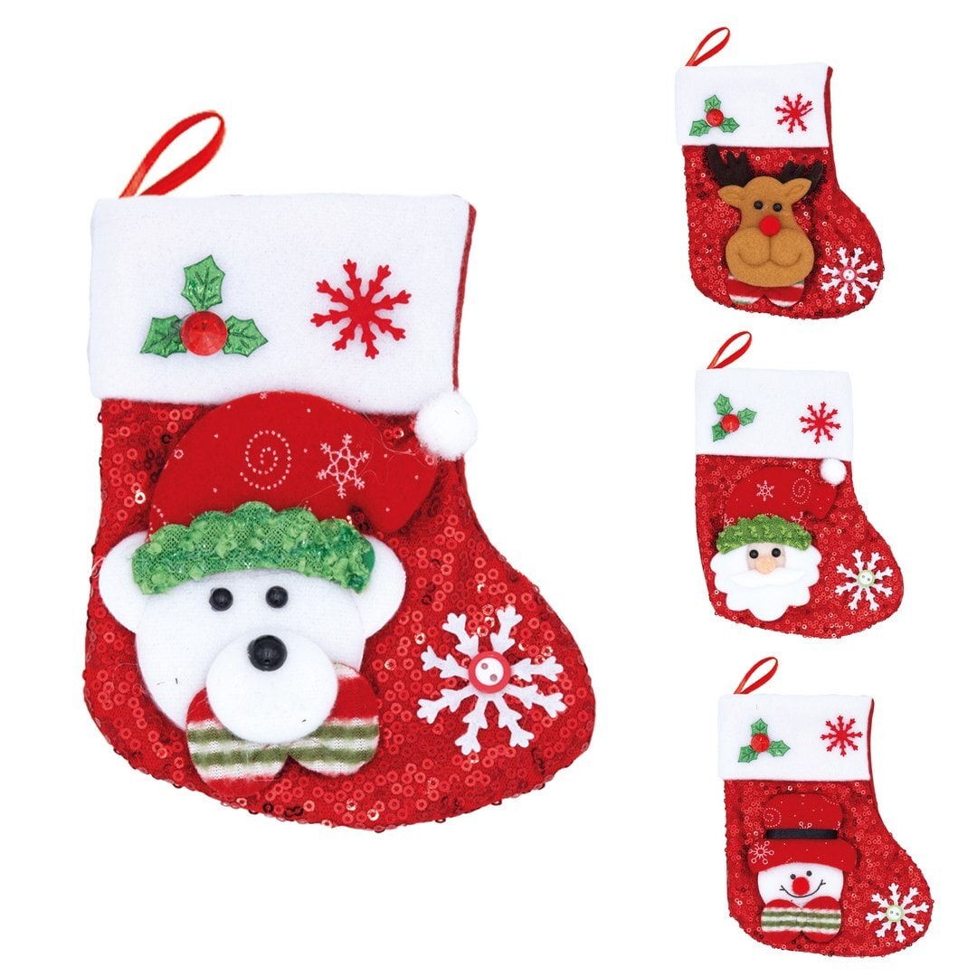 Mini chaussette de Noël à suspendre, 15 cm — vue 6