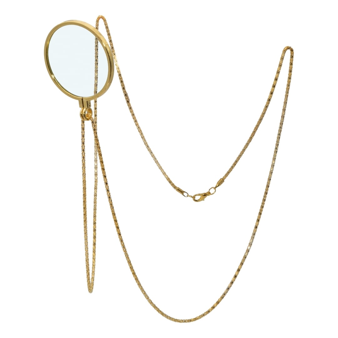 Monocle avec chaîne dorée — vue 2