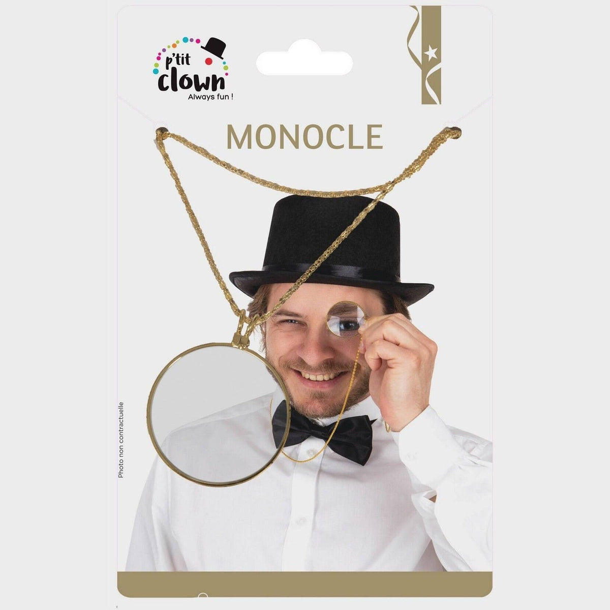 Monocle avec chaîne dorée — vue 5